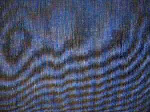 Tissu tissé main / coloris vichy (bleu foncé & blanc) - Khadi